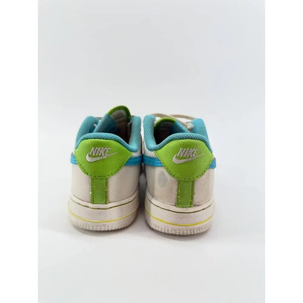 Nike Force 1 Low LV8 Rainbow Stitch Kids Size 3Y FJ4807-100 Pre-Owned